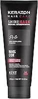 Keraton, Máscara matizadora hidratante, Trata e colore, Para cabelo preto escuro, Shine Mask, 250g, Preto