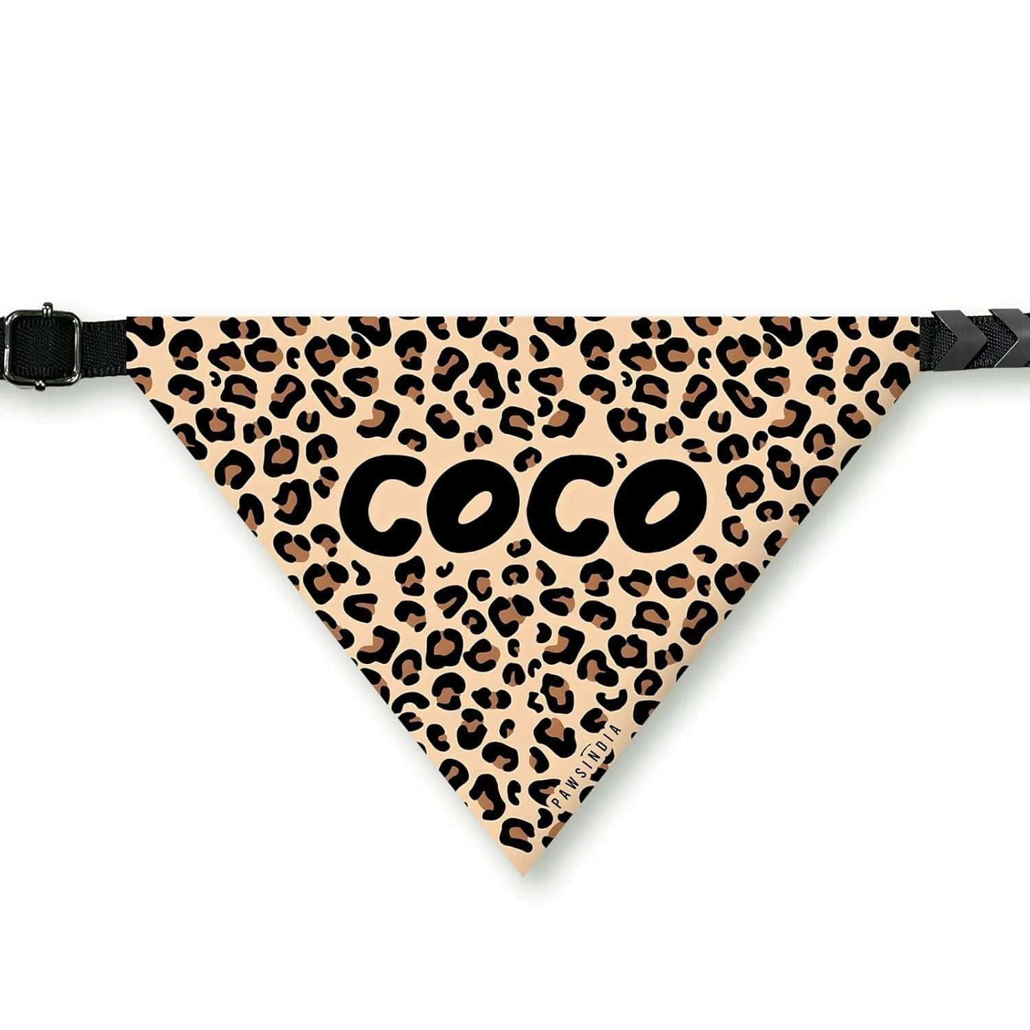 PawsIndia Dog Bandana with Collar Small Medium Large Dogs & Cats 100% Adjustable with Buckle Stretchable Fabric Cheetah Print (B0CQR5QQW5) Amazon Price History, Amazon Price Tracker