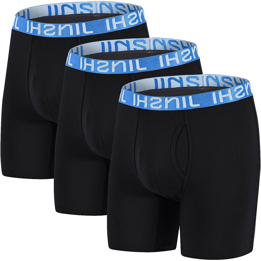 JINSHI Calzoncillos tipo bóxer de rayón de bambú para hombre, 942M07*paquete de 3, XX-Large