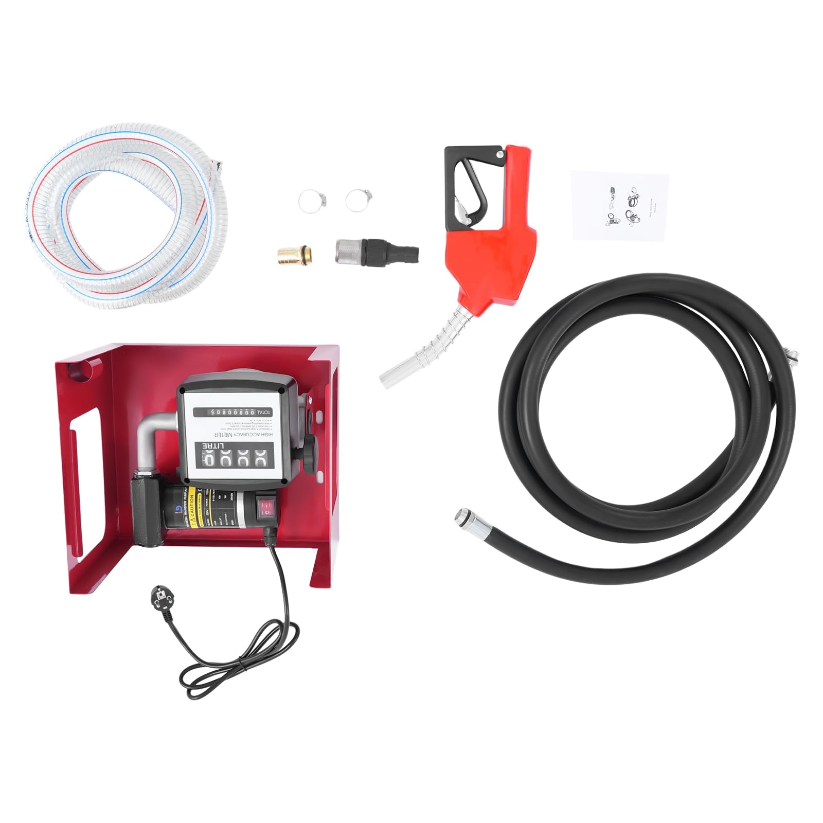 Bomba diesel 200 W 230 V velocidad ajustable bomba de transferencia diesel con filtro filtro contador, bomba de aspiración bomba de combustible para niveladoras, hormigoneras, ascensores