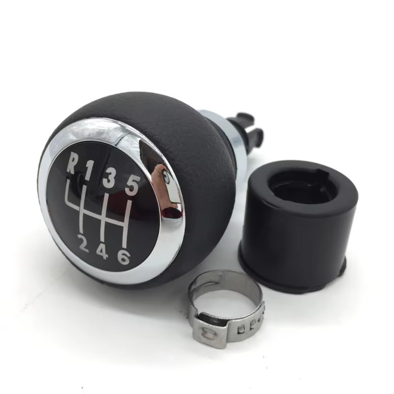 Hillar 6 Speed Gearknob Car Gear Stick Knob For For Passat B6 2005-2011 5/6 Speed Car Gear Shifit Knob Handball Shifter Lever Gaiter Boot(6 Speed Gearknob)