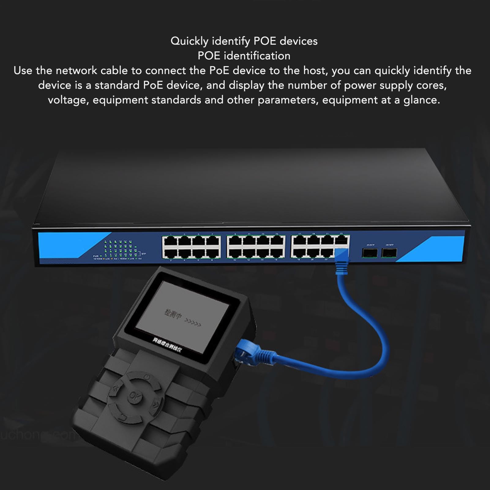 Fabater Finder de Línea, Comprobador de Cables de Red ABS Multifuncional Para Cablado Técnico
