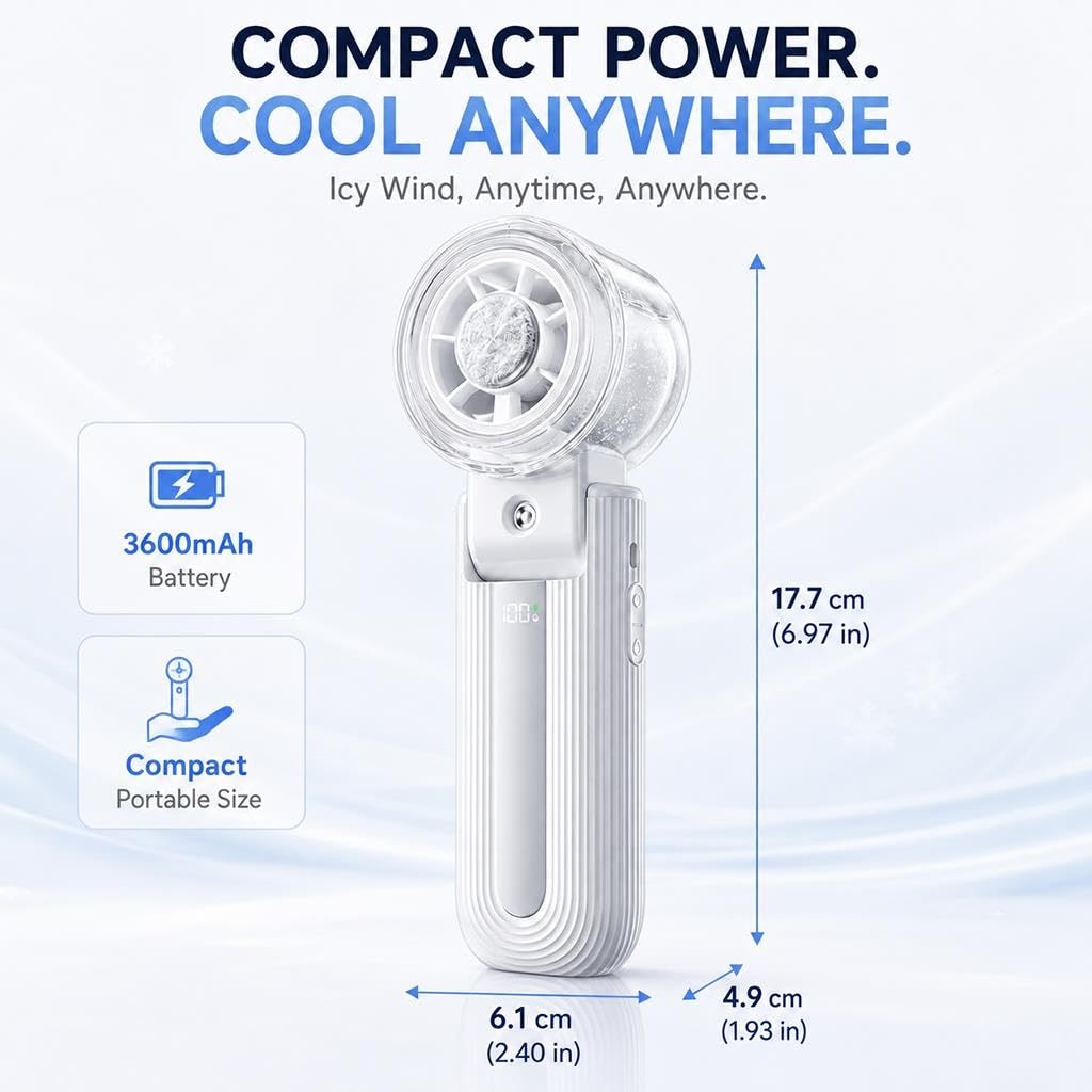 Ventilatore Portatile Con Nebbia Rinfrescante Ghiacciata