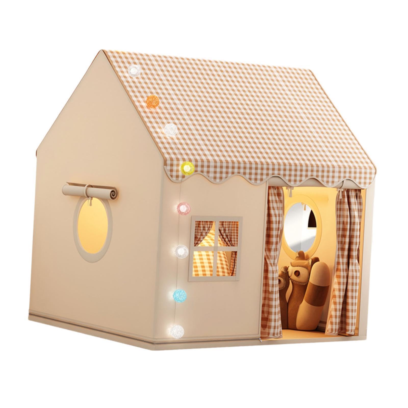 Fantasievolles Spielzelt für Kinder – drinnen und draußen, leicht und einfach aufzubauen, lustiges Schloss, Rollenspiel, Camping, tragbar, zum, Grau, 120x105x128cm