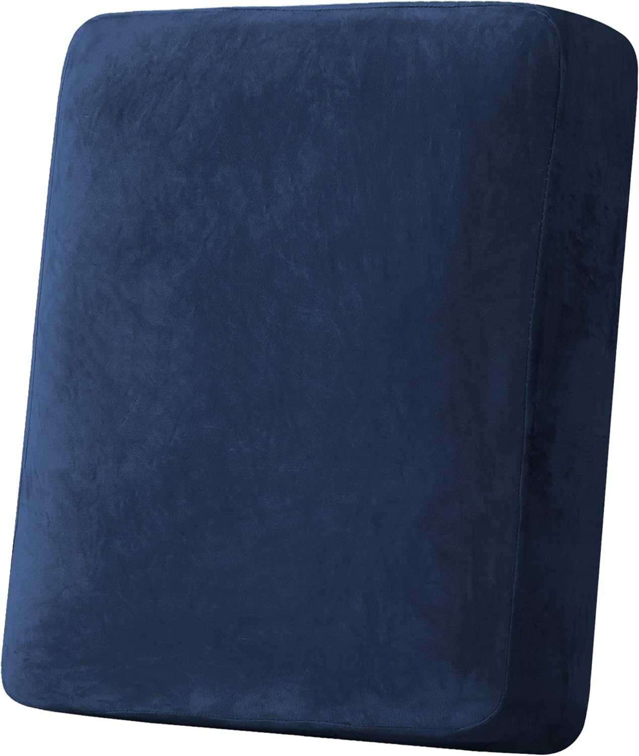 LINGKY Sofa Seat Cushion Cover, Sofa Cushion Slipcovers Stretch Velvet, Universal Non-Slip Couch Cushion Covers Replacement for Individual Furniture Protector (Navy,Large 1 Seater)