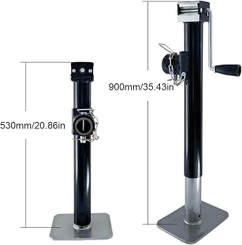 Hand Crank Trailer Lifter, Trailer Jack - Steel Scissor Jack with a Load Capacity of 1763 Pounds | Heavy Duty Steel Support Lifter, Motorhome Stabilisation Heavy Duty for