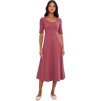 Платье PACT Fit & Flare Scoop Midi Dress