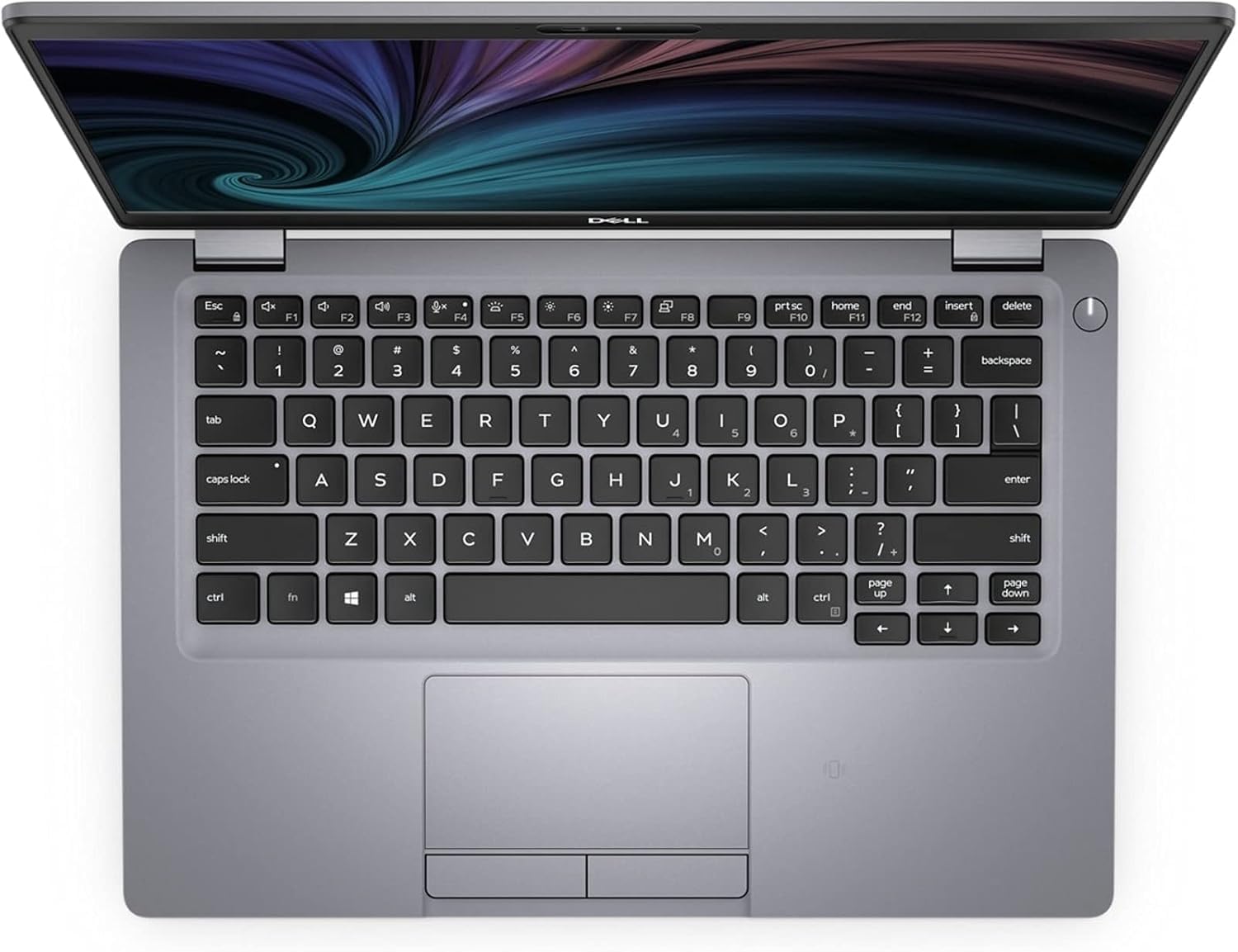 Top-down view of the Dell Latitude 5310 Laptop keyboard and touchpad