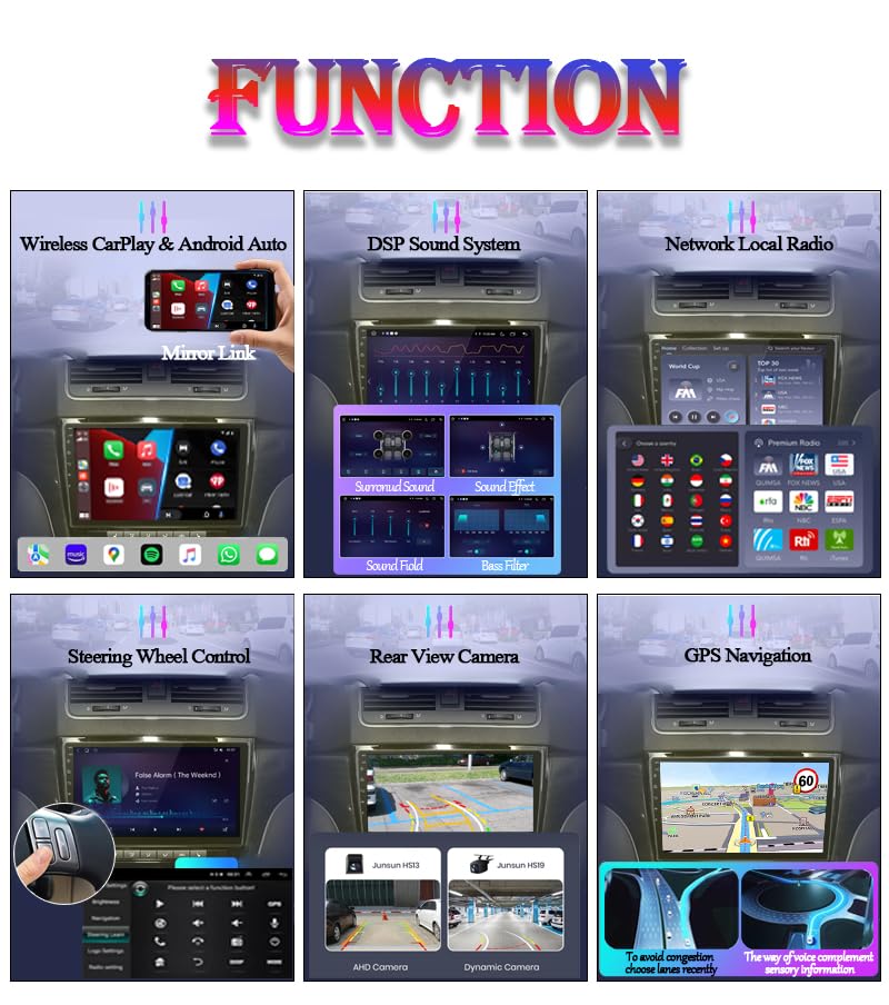 Pantalla Android 15 para Skoda Yeti 2009-2014 de 9 pulgadas con Carplay y cámara trasera 7