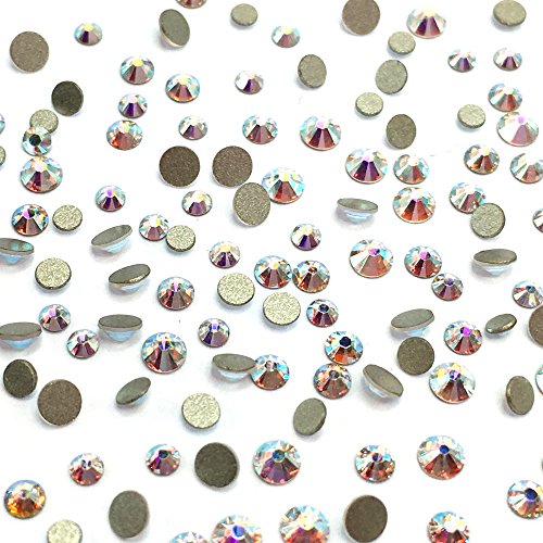 Crystal AB (001 AB) 2058 Swarovski Nail Art Tiny Small Mixed Sizes ss5 ss7 ss9 Flatbacks No Hotfix Rhinestones