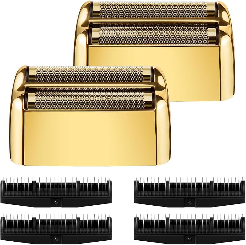 Cabeça de reposição com lâmina para barbeador FXFS2, compatível com Babyliss, dourada, pacote com 2