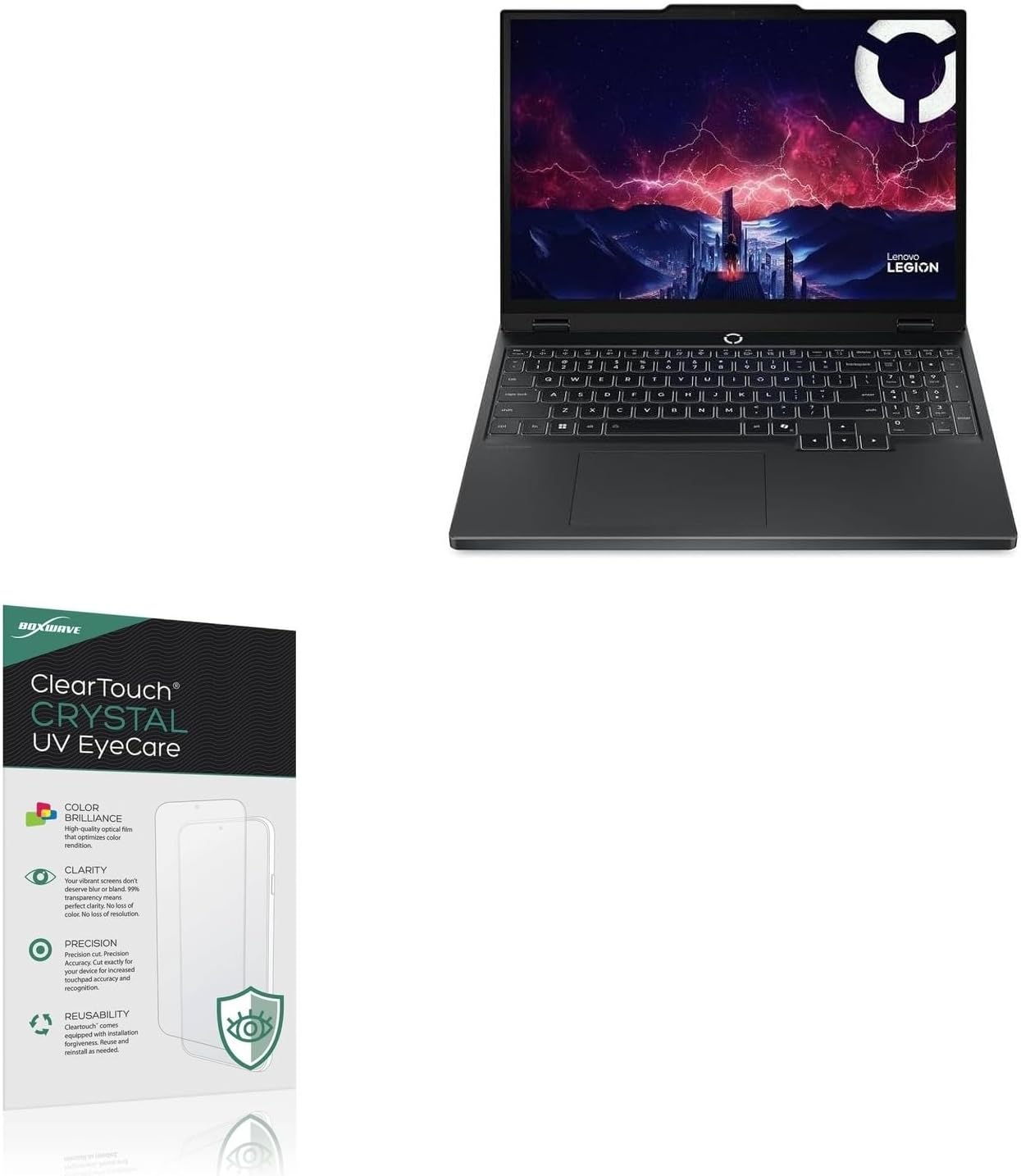 BoxWave Screen Protector Compatible with Lenovo Legion 5 (15.1 in - 83M0) - ClearTouch Crystal Anti-UV EyeCare (2-Pack), Filters Out Harmful Blue Light Reduce Fatigue