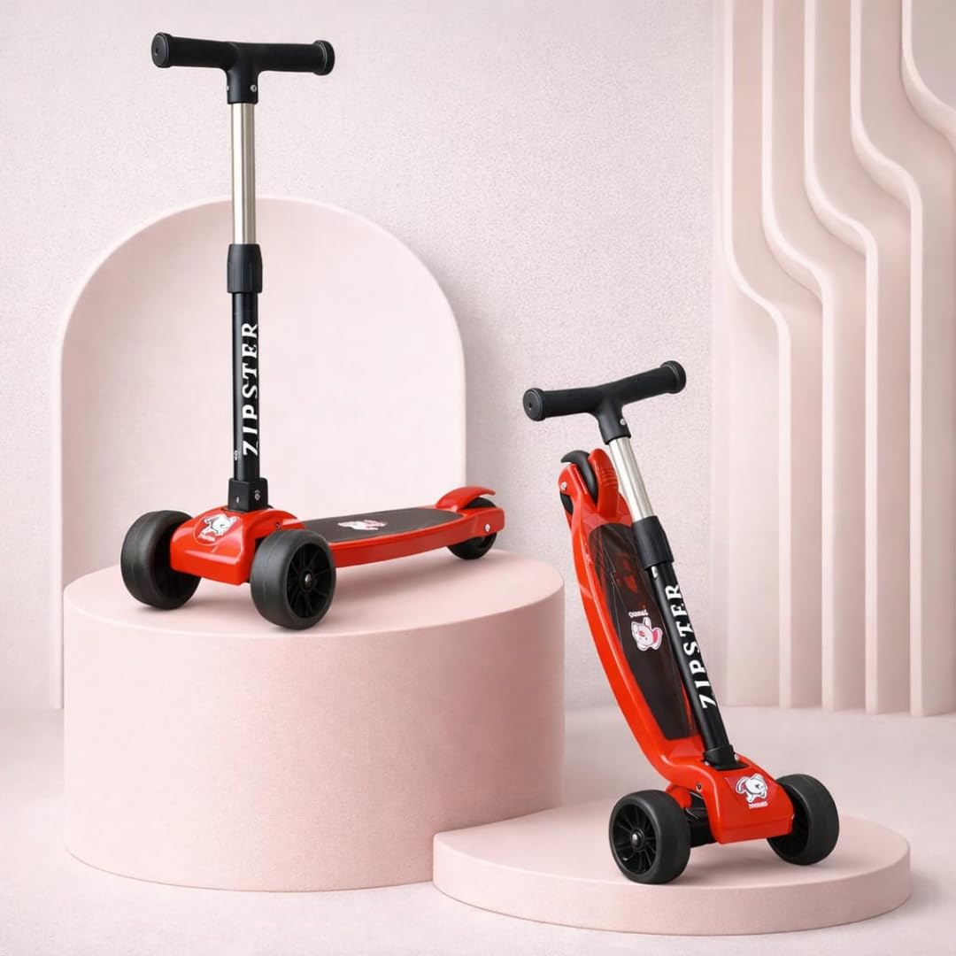 Storio Zipster Foldable Kids Scooter – Adjustable Handle, Lightweight Ride-On
