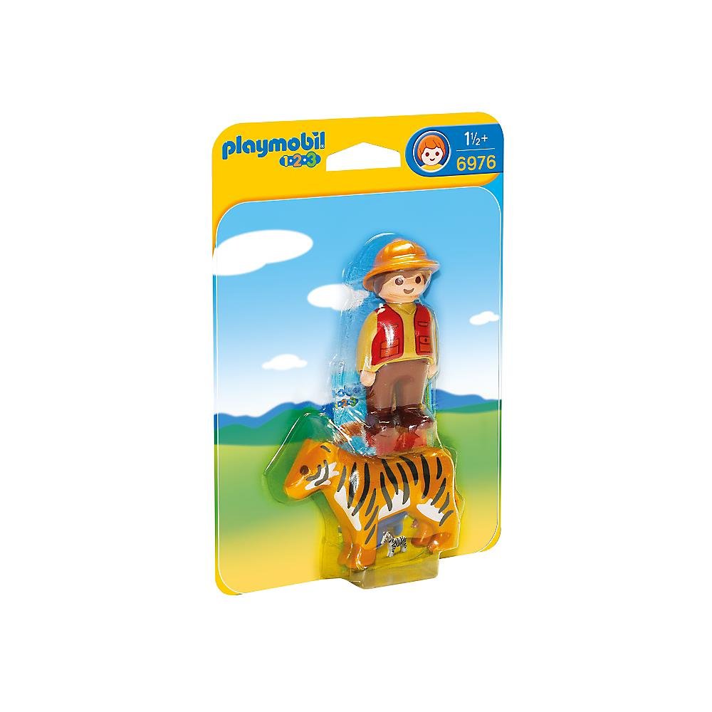 Playmobil 6976 1.2.3 Gamekeeper z tygrysem