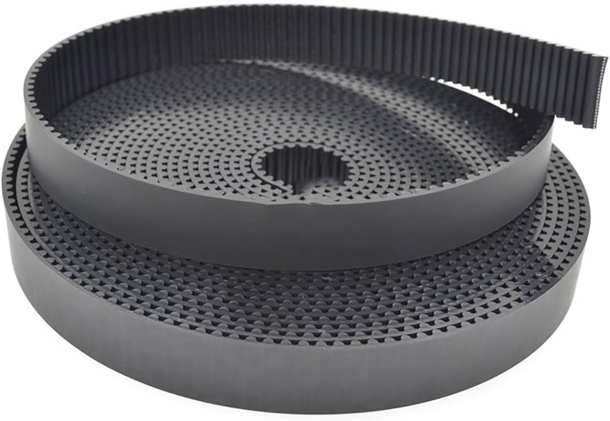 Open Ended Timing Belt HTD 8M Open Timing Belt PU Black Width 20/25/30/40/50mm Polyurethane Steel Arc Tooth 8M-30mm HTD8M Synchronous Pulley Belt (Size : 10Meters, Color : 30mm)