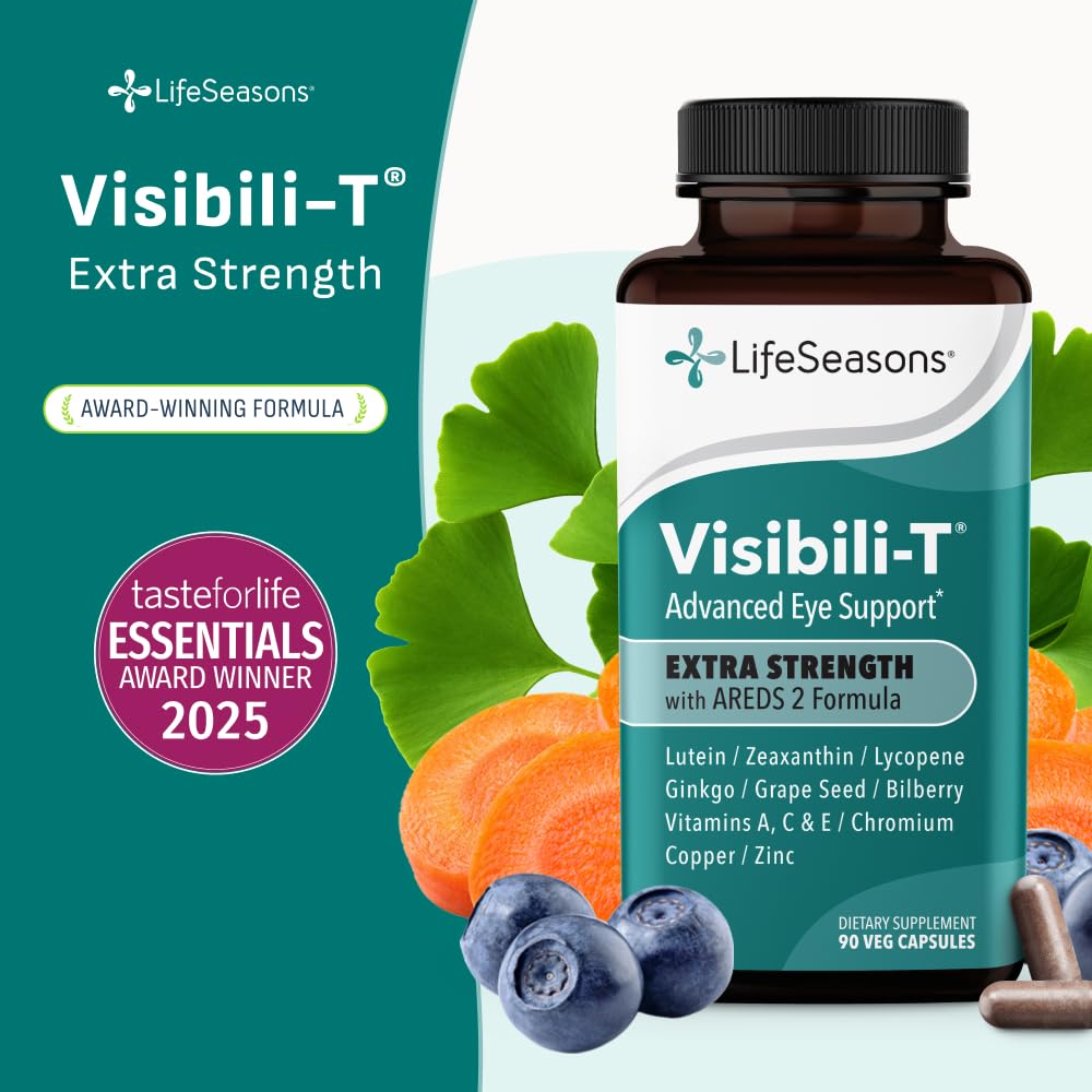 Visibili-T Extra Strength with AREDS 2 Formula - Vitamin Supplement for Eye Health & Vision Support - Lutein, Zeaxanthin, Chromium, Carrot, Bilberry, Grape Seed Extract & Ginkgo Biloba - 90 Capsules — Amazon image 7