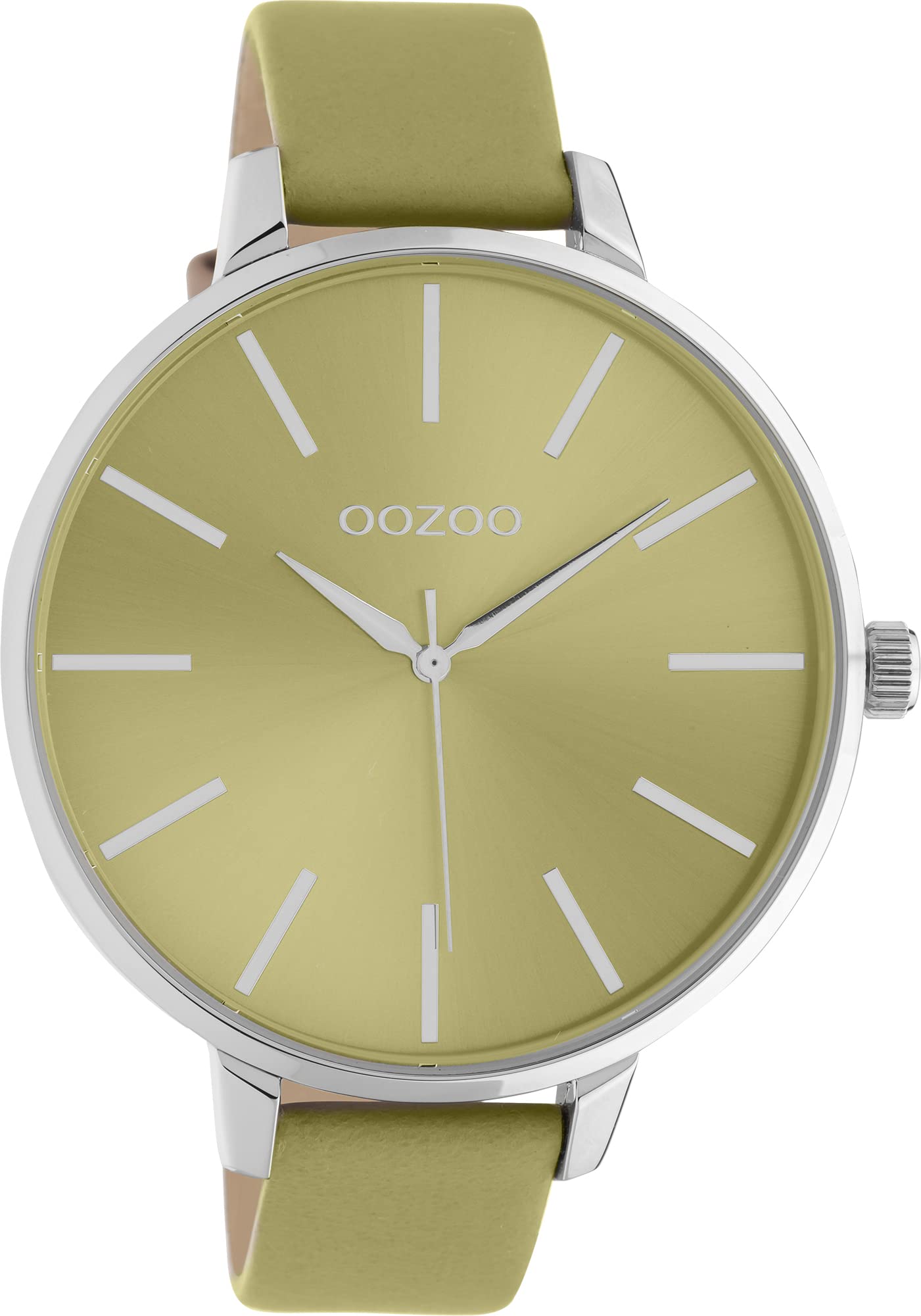 Oozoo Orologio vintage da donna – Orologio da polso da donna con cinturino in pelle 16 mm – analogico da donna, giallo ocra, extra groß, cinghia