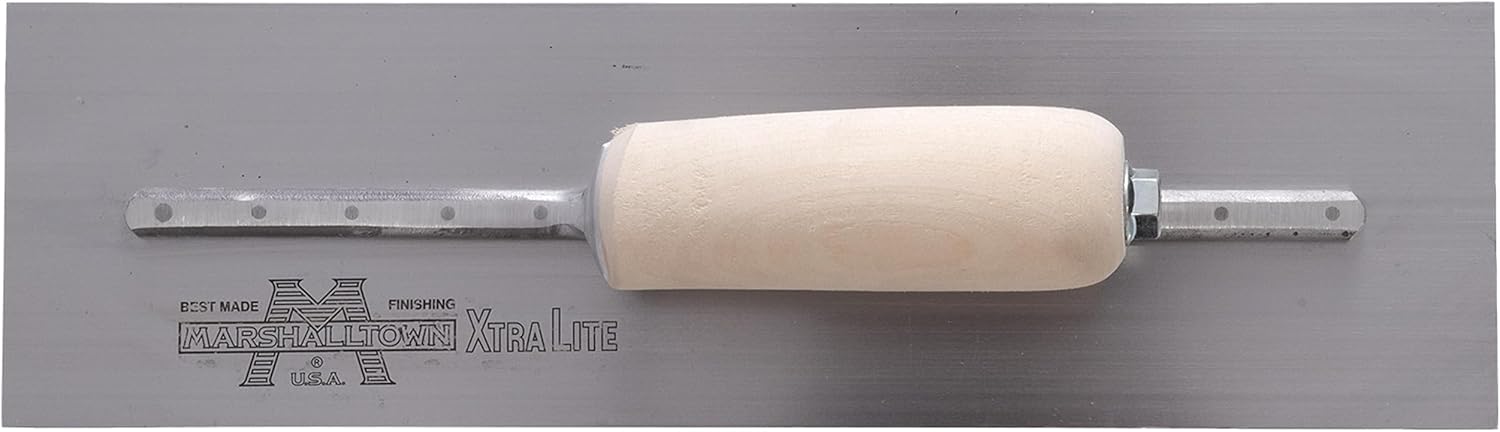 MARSHALLTOWN High Carbon Steel Finishing Trowel, 4.75 x 14 Inch Concrete, Masonry and Drywall Finishing Tool, Made in the USA, MXS64