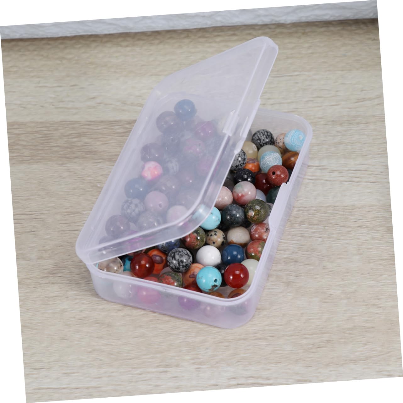 SEWACC 200piezas Abalorios Redondos De Gemas Naturales Bolas De Cuarzo Mixto Para Manualidades y Joyería Diseño Único y Pulido Perfectos Para Collares y Pulseras