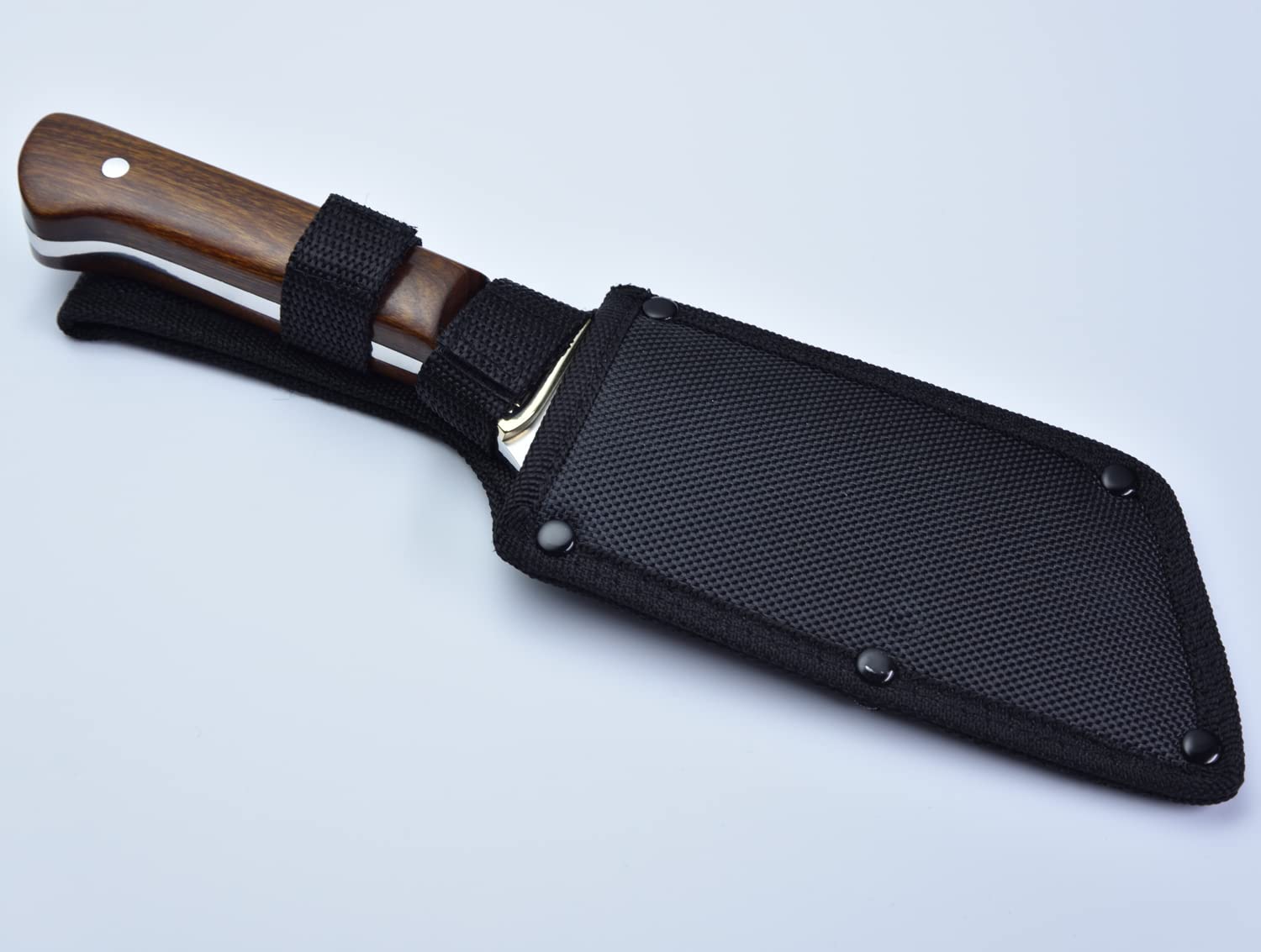 Coltello da Caccia Extra Spesso Coltelli Bushcraft, Coltello Sopravvivenza Lama Fissa 440C (MOGANO)