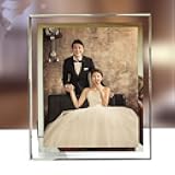 Picture Frames 8x10 Mirrored Edge Glass，8x10 Picture Frame Glass Frames 8 by 10 inch Photo Display Friend Gifts，Photo display for desktop only