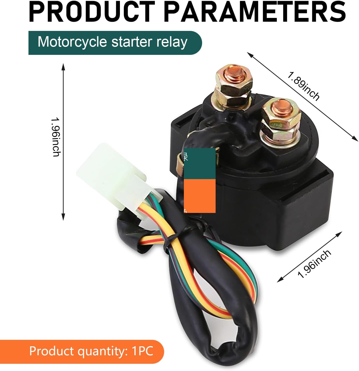 Starter Solenoid Relay, 12 V High Power for GY6 Engines, Heat-Resistant with Alloy Housing & Waterproof Sealed Design, Universal for ATVs Motorcycles Scooters (Black)