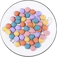 Vista 4 de 100 dijes de plástico con forma de corazón pequeño, estrella, flor, lazo, cuentas redondas, adornos de cabujones para joyería, tarjetas, álbumes