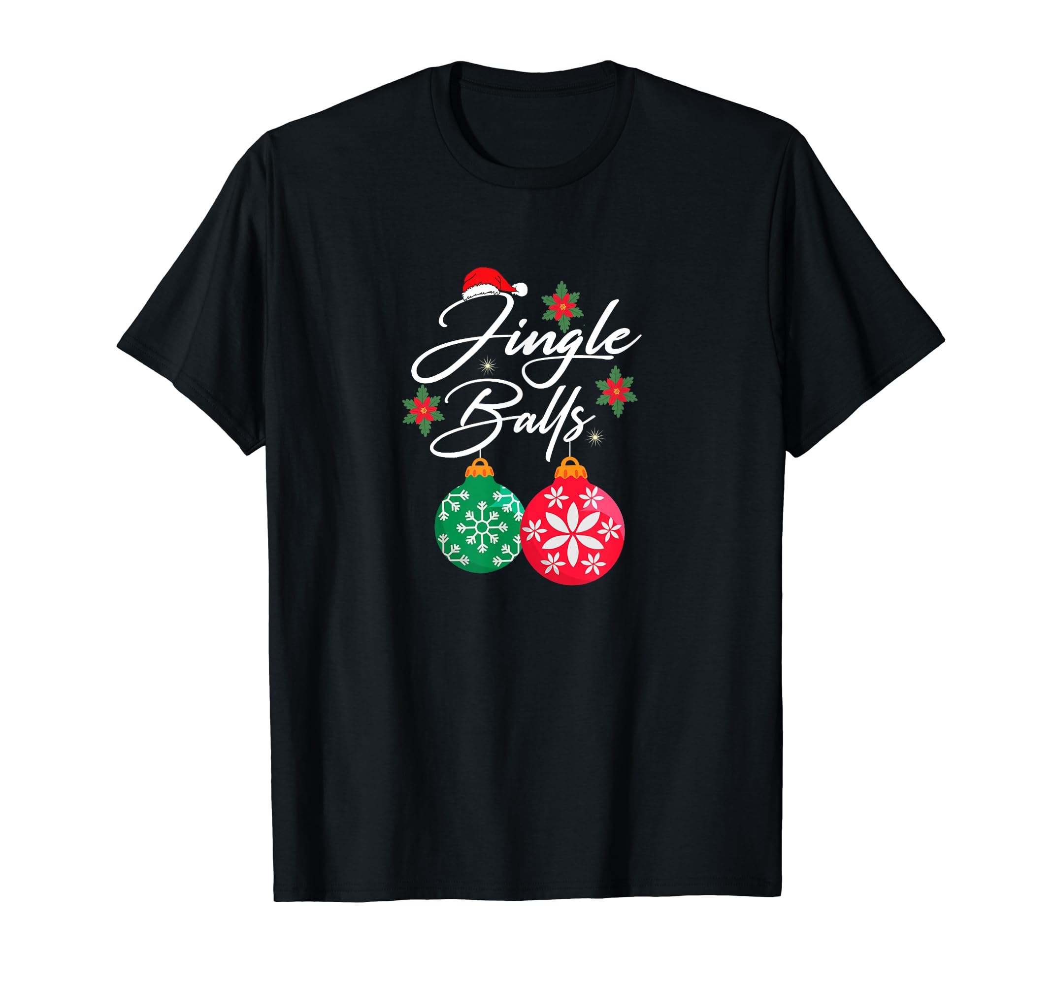 Jingle Balls Tinsel Tits Funny Christmas Matching Couple T-Shirt