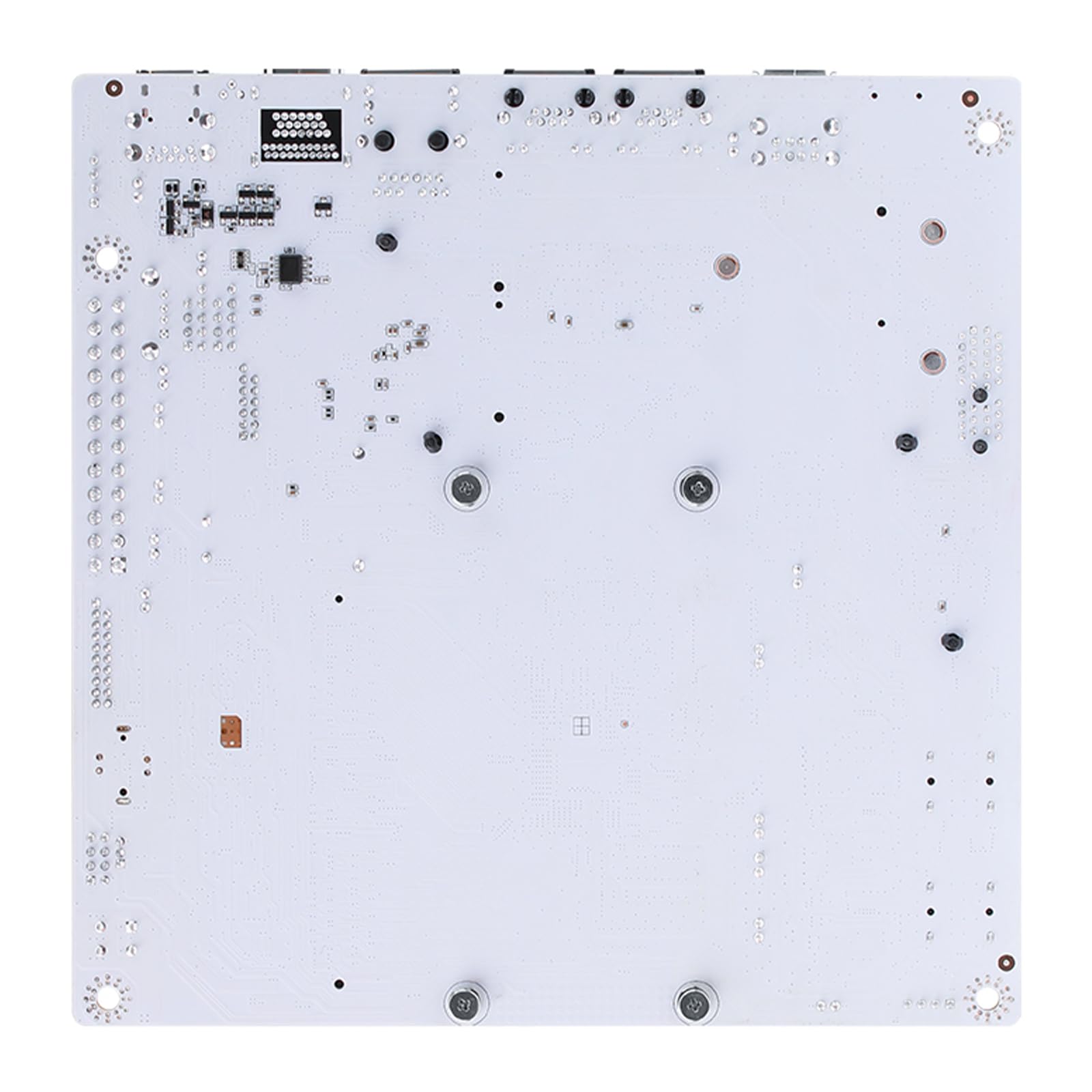 10GbE N150 N355 NAS Motherboard, 8 Bay mainboard mit CPU mit 10GbE RJ45, Mini ITX Mainboard in Weiß, 2X NVMe, Dual 2.5GbE LAN, M.2 WiFi, DDR5, USB-C, PCIe x1, NO RAM NO SSD (N150+2XSFF-8643-4SATA)