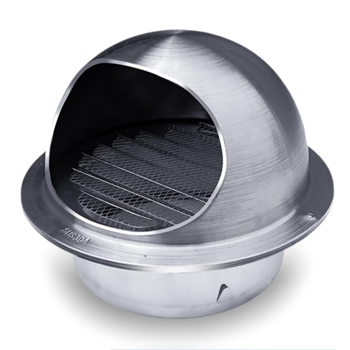 Rejilla de Salida de Aire Exterior de Acero Inoxidable, Rejilla de ventilación para Campana extractora, Rejilla de ventilación Redonda de Acero Inoxidable (tamaño: 300 mm – 11,8 Pulgadas)