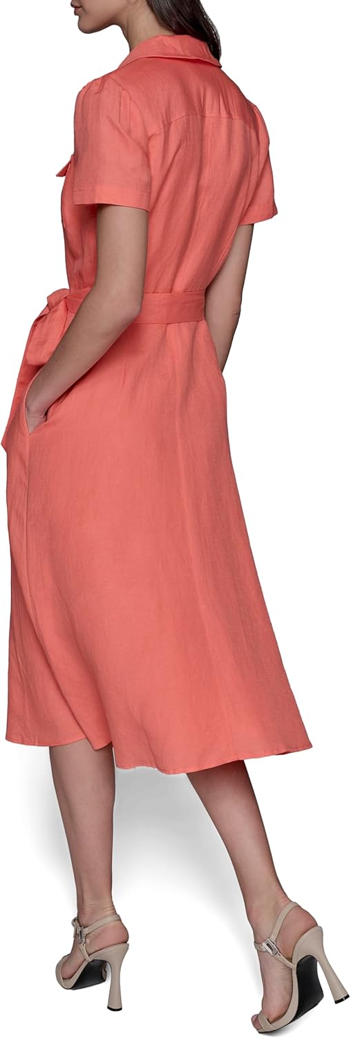 Karl Lagerfeld Women's Button Down Bright Dress - Image 4