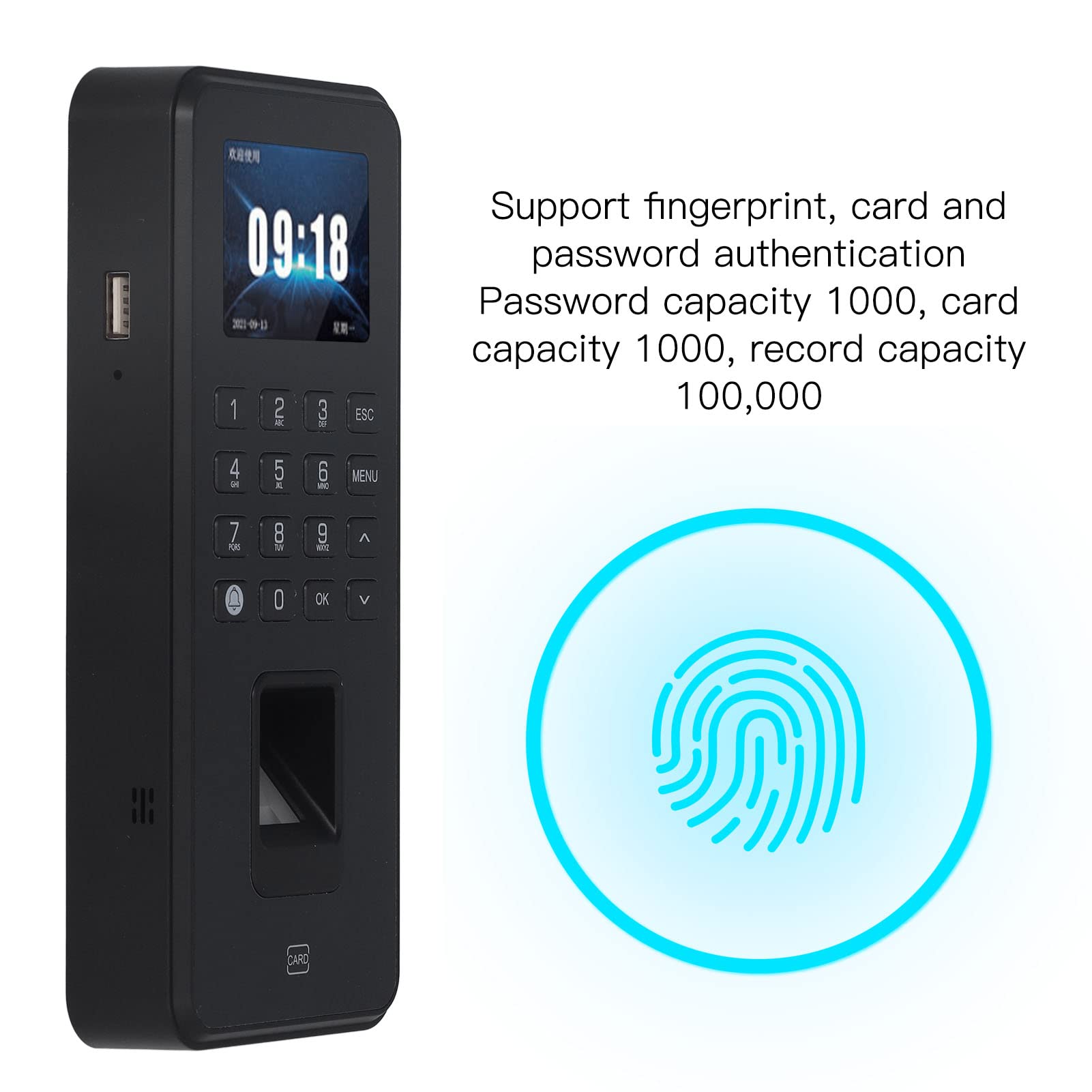 Amazon.co.jp: 従業員用タイムカード 指紋認証キット 勤怠管理機