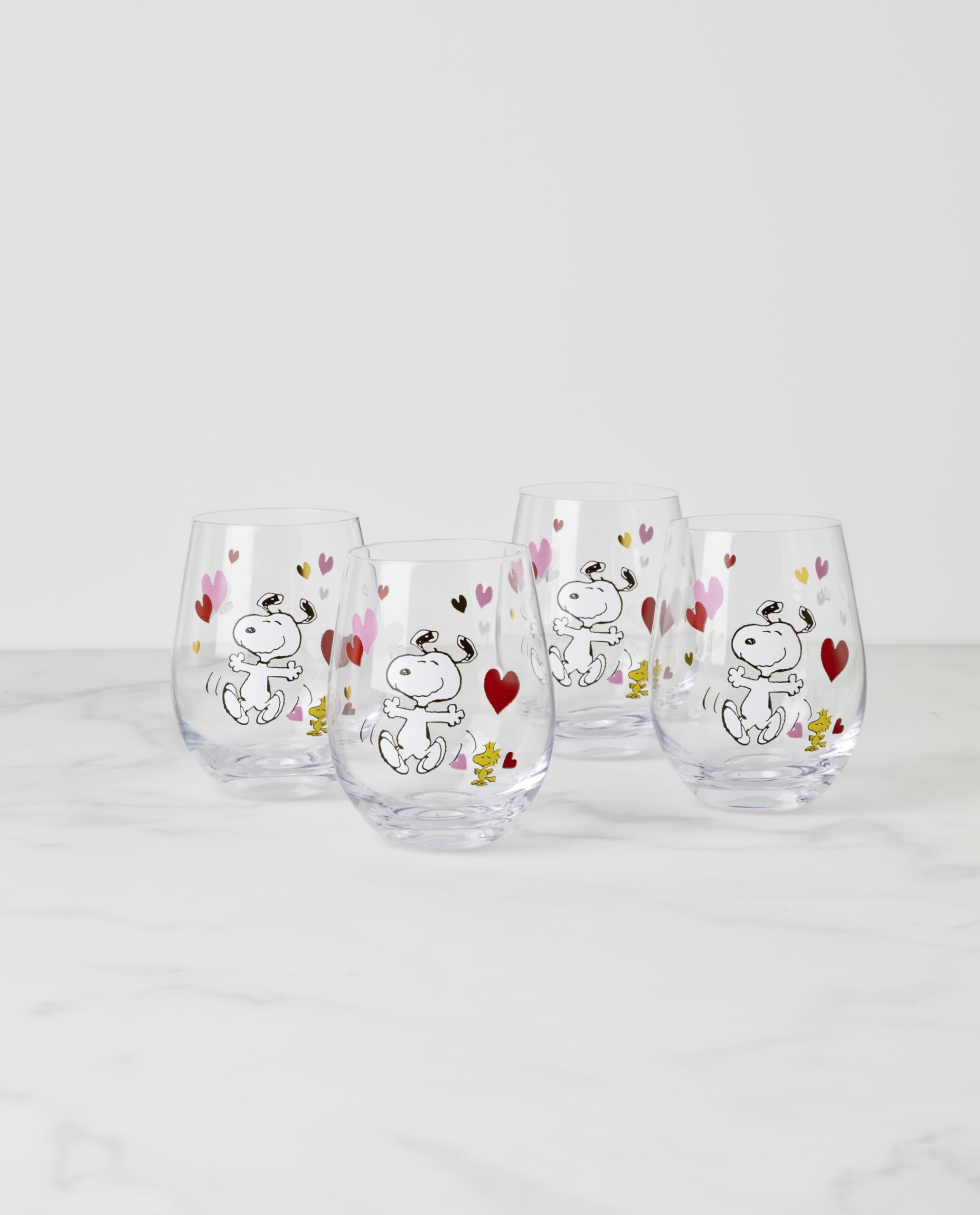 Amazon.com: Lenox 897880 Snoopy Valentines Day Tumblers, Set