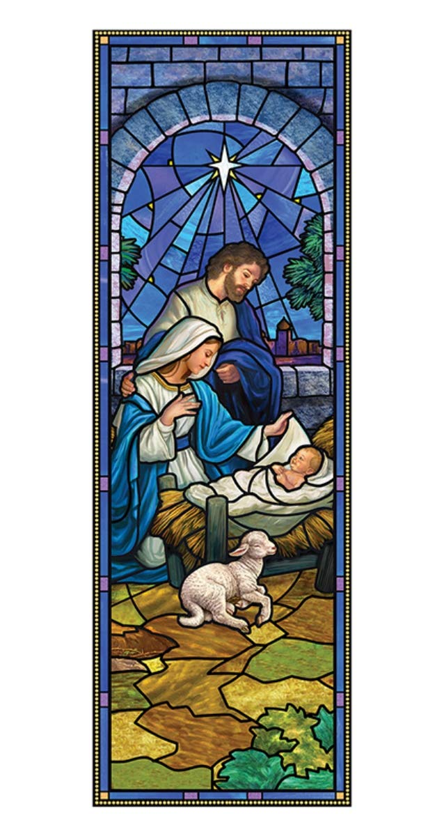 Amazon.co.jp: クリスマス ステンドグラスデザイン 吊り下げ