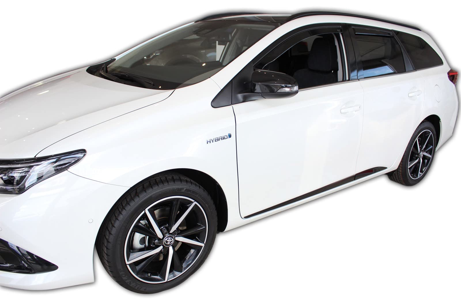 J&J AUTOMOTIVE Windabweiser passend für Toyota Auris 2 5-Türer Kombi 2013-2018 4tlg, Heko Regenabweiser Vorne Hinten Getönt Dunkel Passform