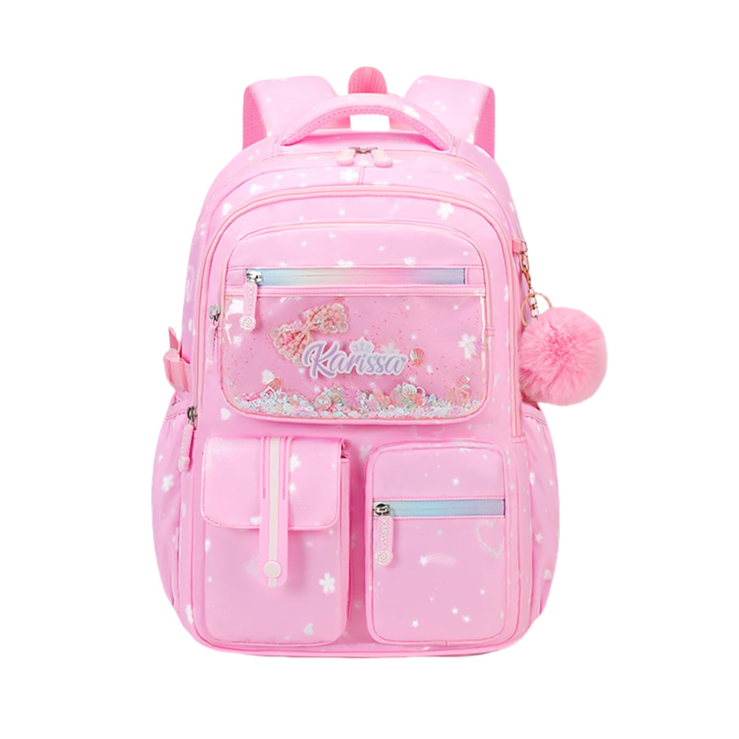 Kids Backpack for Girls Bookbag for Elementary School Pre Girls School Bag Water Resistant Pink