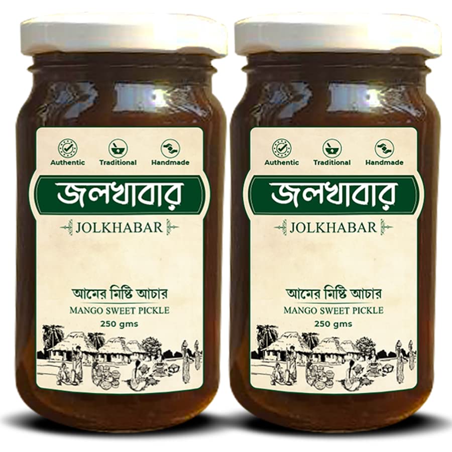 JOLKHABAR | MISTI AAM ACHAR 500gm Pack | SWEET MANGO Pickle | Authentic Traditional Handmade | Bengali Recipe | 500gms