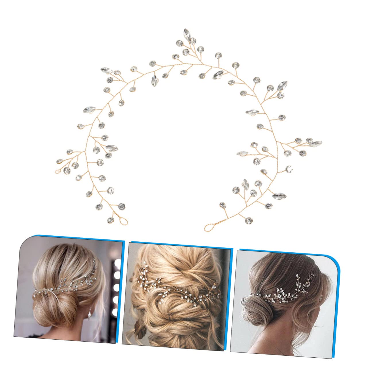 FRCOLOR 4 Piezas De Tocado De Novia Con Elegantes Diamantes De Imitación Para El Cabello Para Bodas Para Damas De Honor Y Damas De Honor.