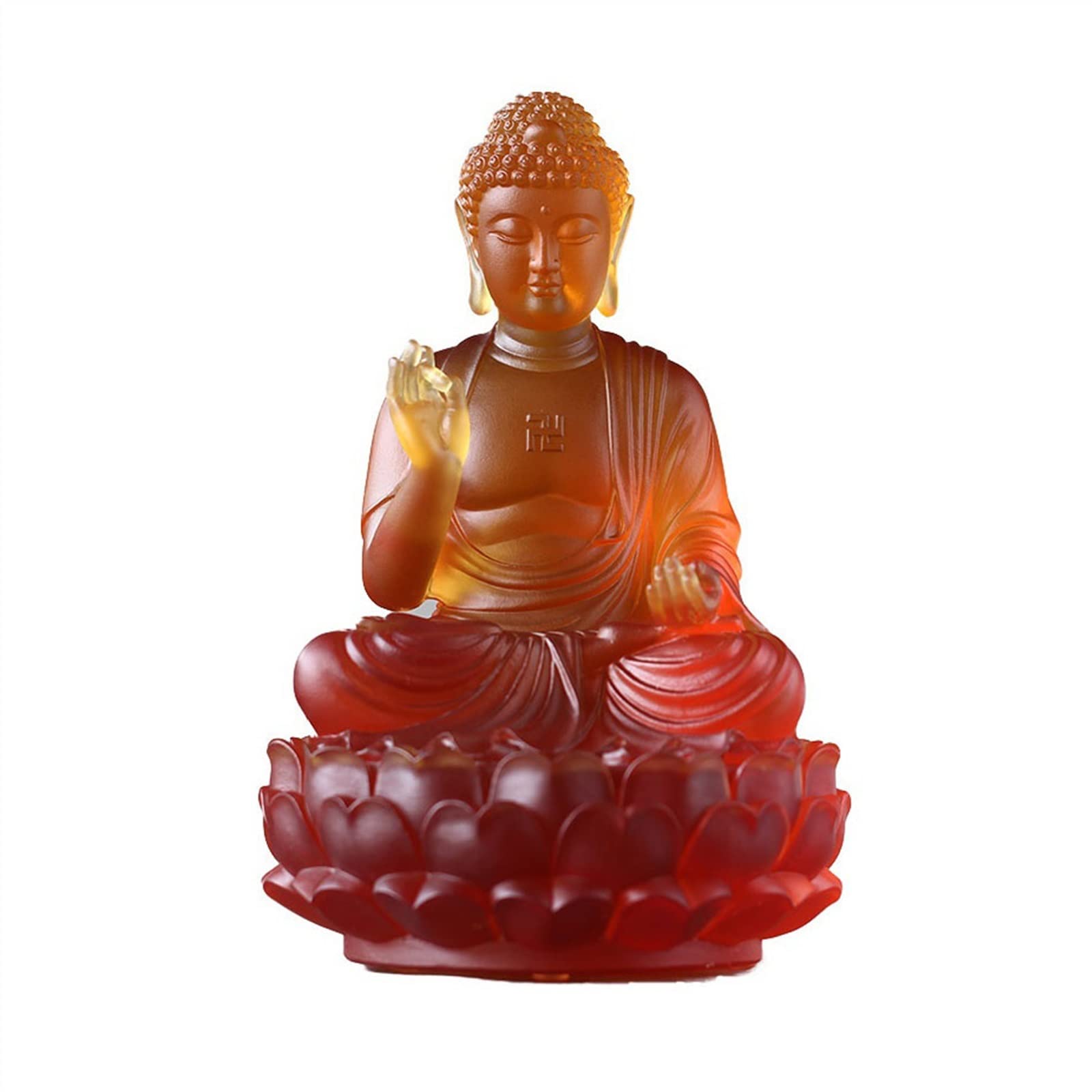 Statue di Buddha Ornamenti Zen Statue di Buddha smaltate Offerte familiari Buddha Seduto benedici la Pace Decorazione Feng Shui