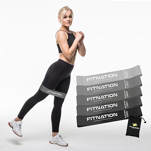 FITNATION Juego de bandas de resistencia, versátiles bandas de ejercicio de látex para entrenamientos en casa y gimnasio, equipo de entrenamiento disponible en Yaxa Costa Rica