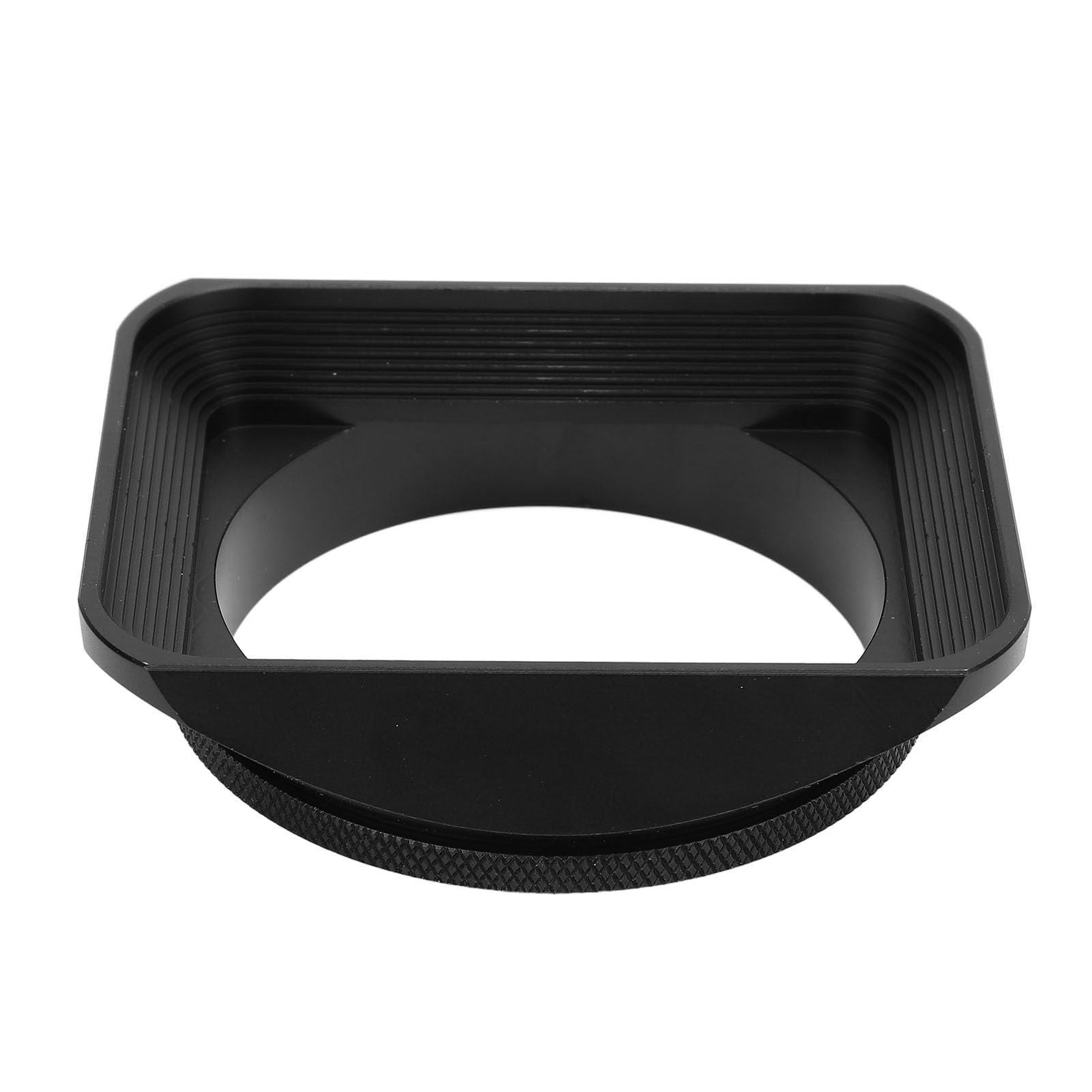 Acouto Square Aluminum Alloy Camera Lens Hood with Lens Cap for 62MM Lenses, Install Black Thread, Shade Accessory