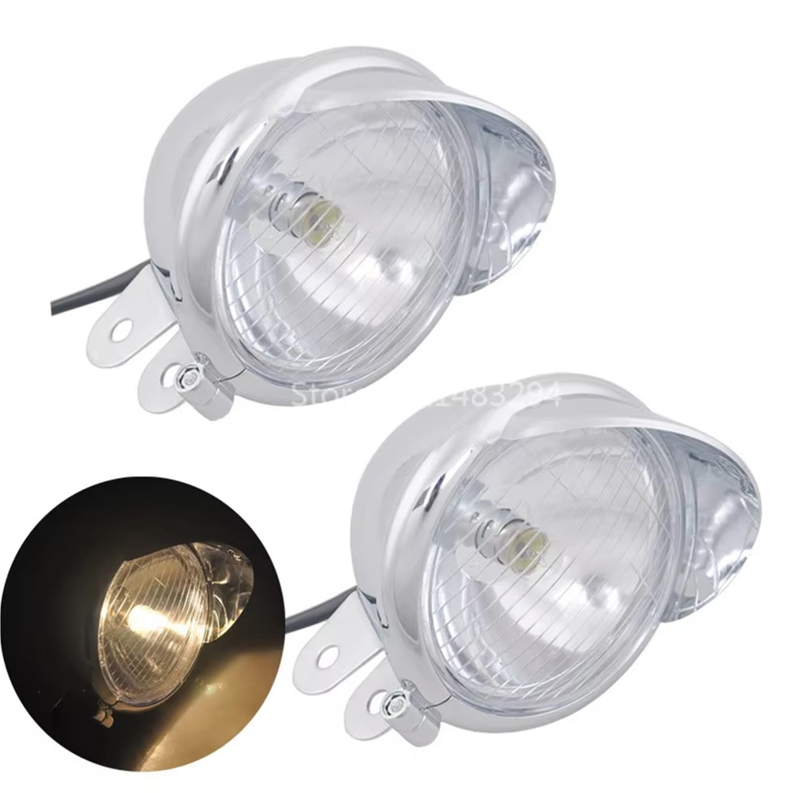 Fari Per Moto Per Turismo Per Bobber Per Chopper Per Moto Luci Ausiliarie LED Per Guida Sorpasso Spot Fendinebbia Faro Per Moto