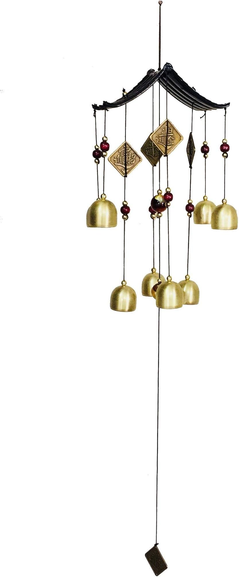 ACTC Hut Shape Wind Chime with 8 Bells for Melodious Sound for Positive Energy | Brings Good Luck | Home Decor Meditation |