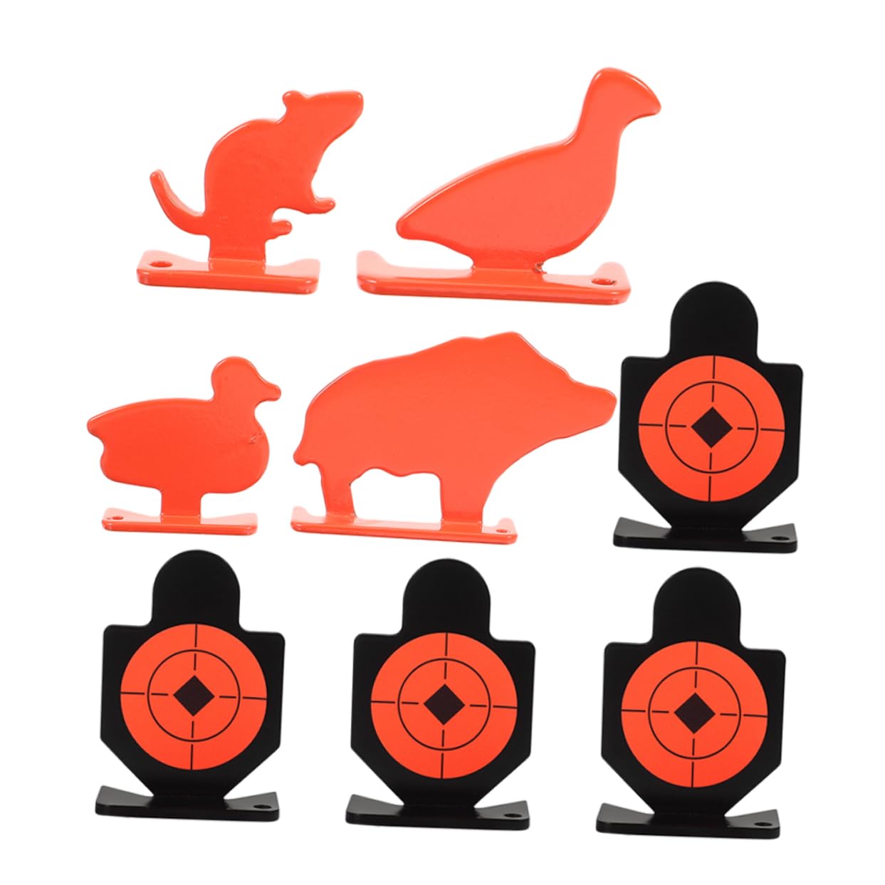 VANZACK 8Pcs Metal Animal Targets Brightly Colored Deer Targets for Archery Practice Enhanced Visibility for Improved Accuracy Durable Steel Construction