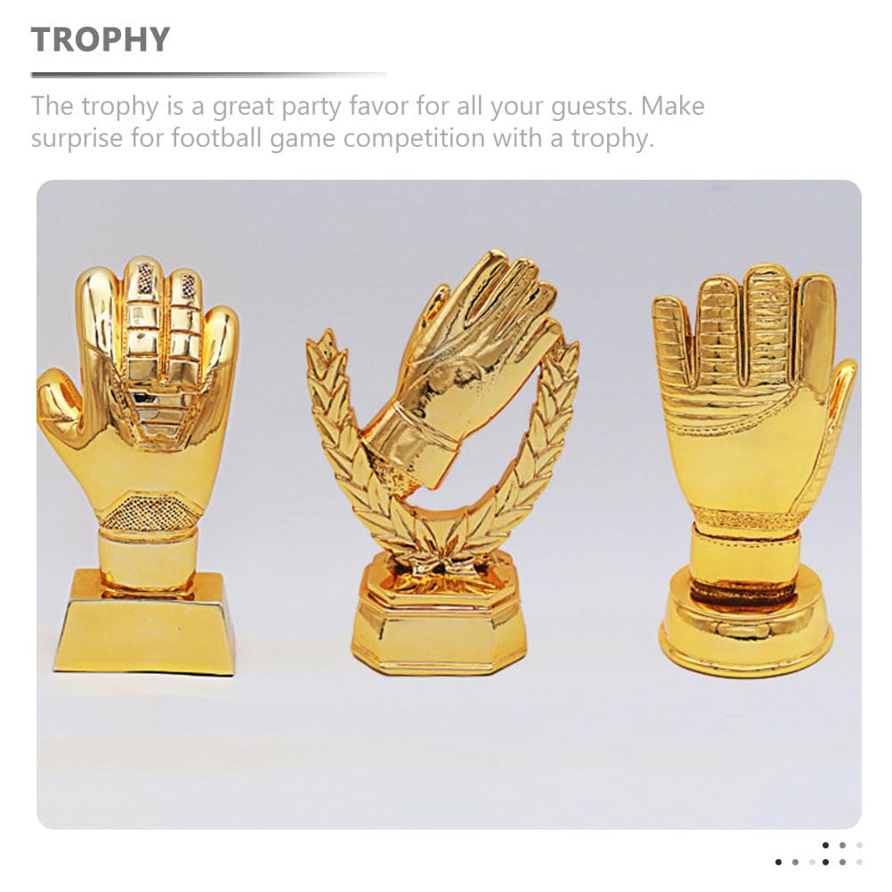 Homoyoyo Trofeo Guanto da Calcio Trofeo Ricompensa d'oro di Coppa Decorativo Accessorio per Portiere Premi e Trofei Bomboniere per Competizioni Sportive Desktop Addominali Domestico Tazza