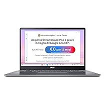 acer Chromebook Plus 515 CB515-2H-38J3, Notebook con IA Google, PC Portatile, Processore Intel Core i3-1215U, Ram 8 GB DDR5, 256 GB PCIe SSD, Display 15.6″ FHD IPS, Scheda Grafica Intel UHD, ChromeOS