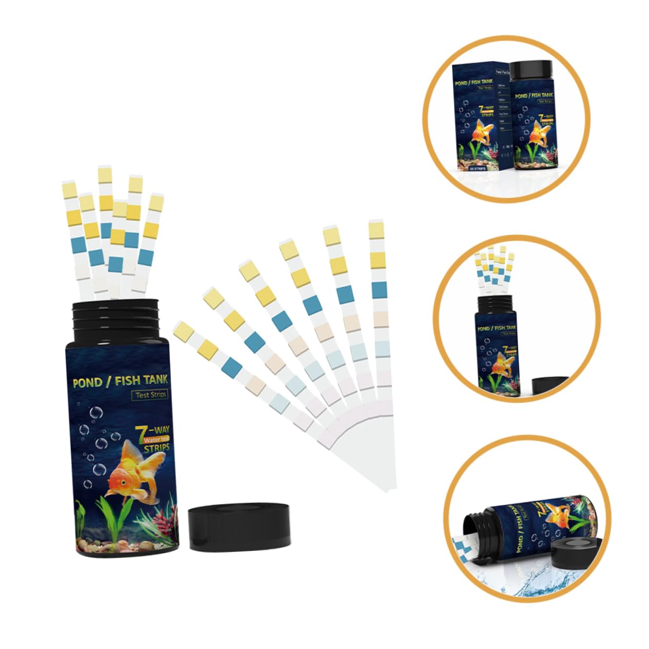 ABOOFAN 4 Sätze Teststreifen Für Die Wasserqualität Fisch Tank Testen Teststreifen Für Poolwasser Pool Wasser Für Zu Hause Tester Für Wasser Pvc 50 Stück * 4