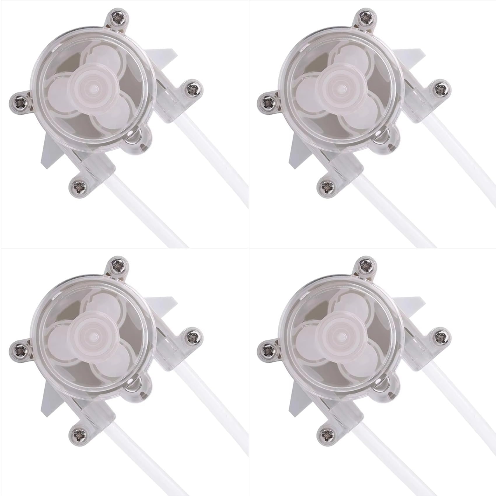 Jnchdghwa As Shown 4X Micro-Peristaltic Pump Dc 6V 9V 12V Small Mini 500 Geared Motor Dosing Liquid Water Squeeze Reversible