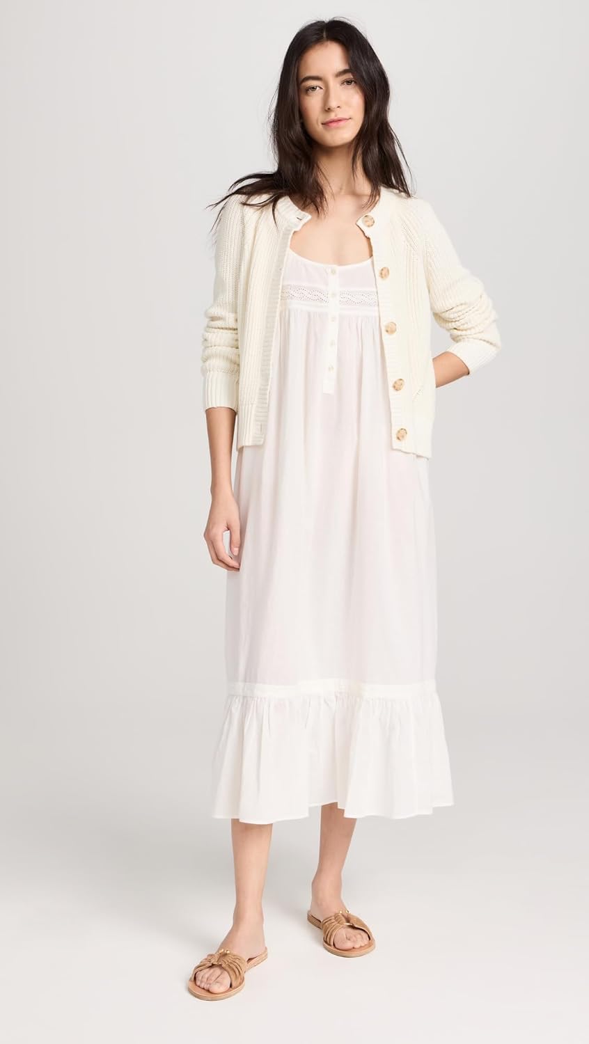 THE GREAT. Women's The Eyelet Ruffle Tank Night Dress - Image 5