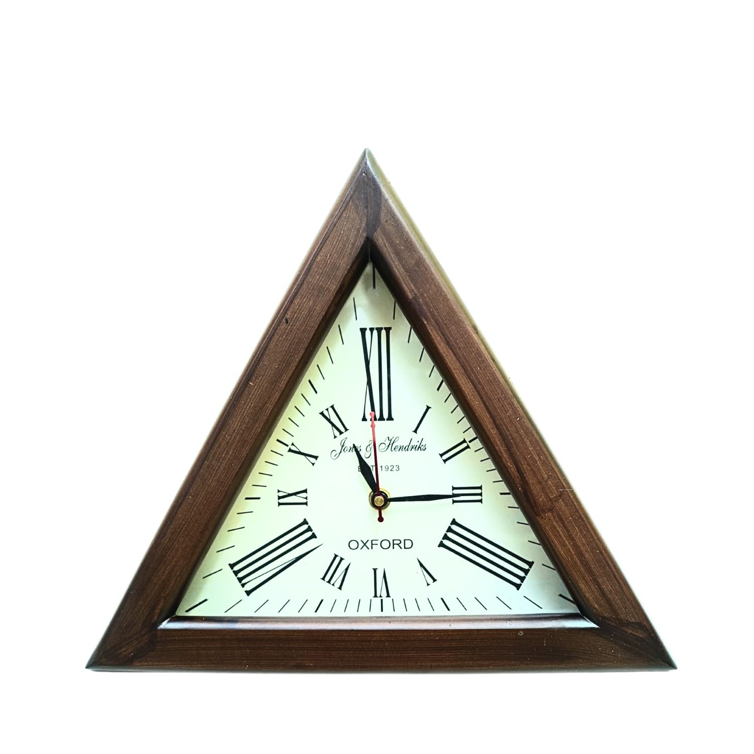 Deco delight Wooden Triangular Wall Clock, 30 cm, Roman Numerals Home & Office Studio Decoration Gift Item (12 Inch) (B0DF7RY394) Amazon Price History, Amazon Price Tracker